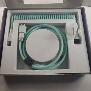 Angitu PET Coiled Type C Cable for Mechanical Keyboard w/ GX12 Aviator Connector